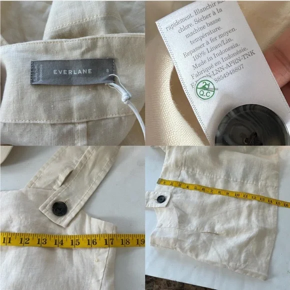 NWT Everlane Apron Linen Tank size 8. - Picture 7 of 8